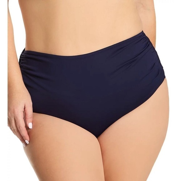 Anne Cole Live in Color Convertible Swim Bottom Navy Plus Size 20W - Picture 1 of 10
